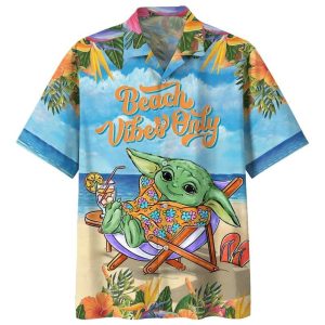 Star Wars Disney Baby Yoda Beach Vibes Only Hawaiian Shirt