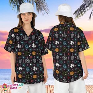 Star Wars Droids Vader Stormtrooper Halloween Hawaiian Shirt