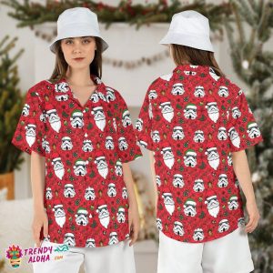 Star Wars Santa Stormtrooper Xmas Lights Hawaiian Holiday Shirt