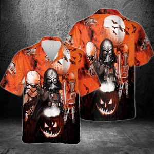 Star Wars Spooky Halloween Sunset Hawaiian Shirt