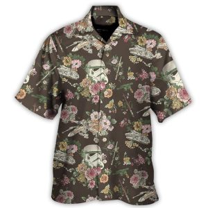 Star Wars Stormtrooper Flower Vintage Hawaiian Shirt