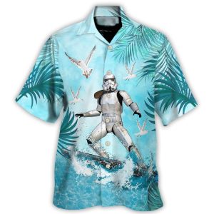 Star Wars Stormtrooper Surfing Hawaiian Shirt
