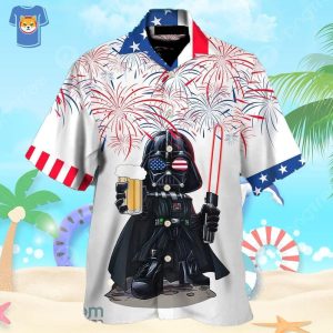 Starwars Independence Day Darth Vader With Beer Hawaiian Shirt For Men And Women