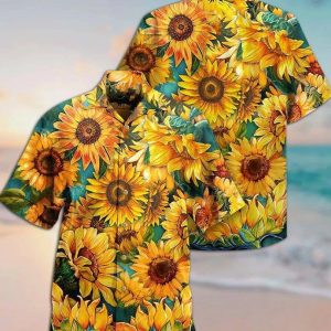 Sunflower Is Peace Life – Trendy Hawaiian Shirt, KLA Short Sleeve Button Down, Gift For Family, Hawaiian Set Gift, Funny Trendy Hawaiian Shirt,