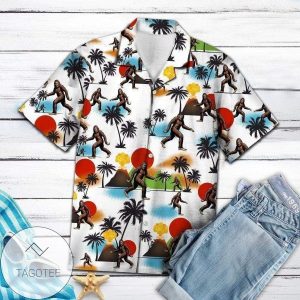 Sunny Bigfoot Summer Vibe Tropical Hawaiian Shirts
