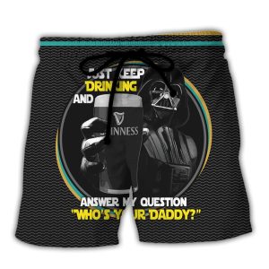Sw Darth Vader Just Keep Drinking And Answer My Question Who’S Your Daddy Trendy KLA Hawaiian Beach Shorts