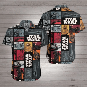 Sw Hawaii Shirt Sw Stormtrooper Bb8 Darth Vader Pattern Grey Trendy Hawaiian Shirt KLA Shirt 2022