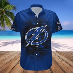 Tampa Bay Lightning Hawaii Shirt Camouflage Vintage – NHL