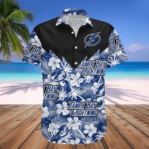 Tampa Bay Lightning Hawaii Shirt Tropical Seamless- NHL