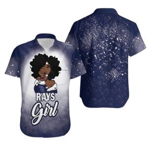 Tampa Bay Rays Girl African Girl MLB Team Allover Design Gift For Tampa Bay Rays Fans Hawaiian Shirt – MLB