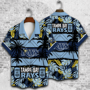 Tampa Bay Rays Hawaiian Shirt with Palm Trees All Over Print