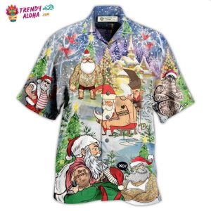 Tattoo Cool Santa Claus Christmas Hawaiian Shirt – Trendy KLA