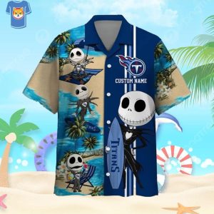 Tennessee Titans Jack Skellington Custom Name Hawaiian Shirt