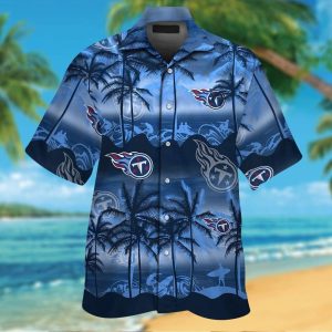 Tennessee Titans Short Sleeve Button Up Tropical Hawaiian Shirt VER021