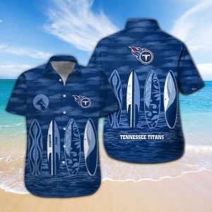 Tennessee Titans Short Sleeve Button Up Tropical Hawaiian Shirt VER024