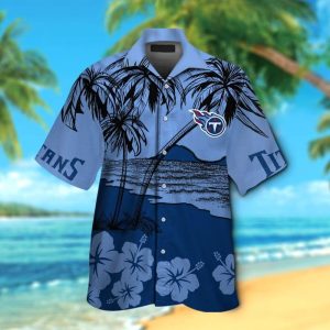 Tennessee Titans Short Sleeve Button Up Tropical Hawaiian Shirt VER05