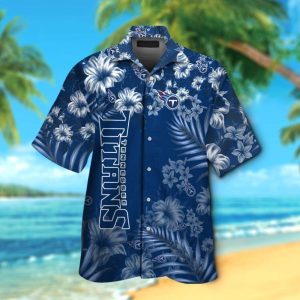 Tennessee Titans Short Sleeve Button Up Tropical Hawaiian Shirt VER07