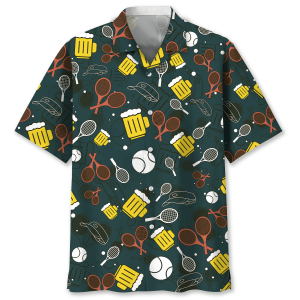 Tennis With Beer Trendy Hawaiian Shirt