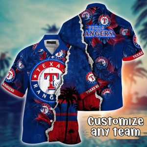 Texas Rangers MLB Hawaiian Shirt Custom Blooming Flowers KLA Shirt