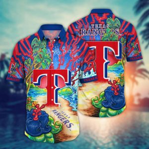 Texas Rangers MLB Hawaiian Shirt Ice-Cold Drinkstime Knockout Game Shirts
