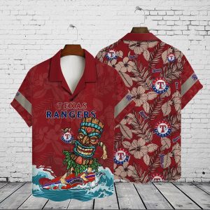 Texas Rangers Unique Hawaiian Shirt with All Over Print