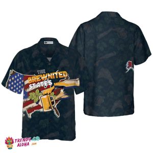 The Brewnited States Hawaiian Shirt For Men, Beer Lovers KLA Shirts, International Beer Day Shirt