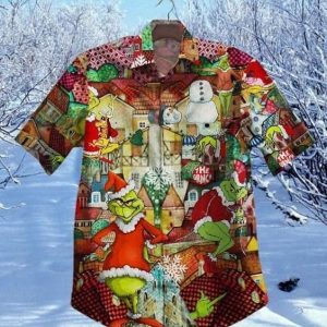 The Grinch Funny Christmas Unisex Hawaiian Shirt
