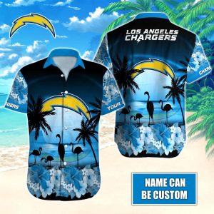 The Heartbeat of Los Angeles Chargers in Hawaiian Tee