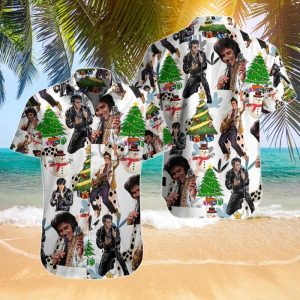 The King Elvis Presley Christmas Hawaiian Shirt