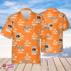 Tito’s Vodka Hawaiian Coconut Island Pattern Hawaiian Beer Lover Shirt, Classic Flowers Beer KLA Shirt