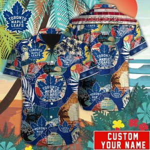 Toronto Maple Leafs Custom Name Hawaiian Shirt