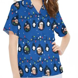 Toy Story Hawaiian Christmas Ornaments Jessie Woody Buzz Disney Shirt