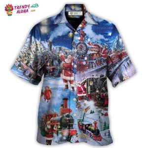 Train Christmas Santa And Train Happiness Hawaiian Shirt – Trendy KLA