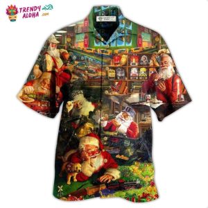 Train Merry Xmas Santa Toys Train Factory Hawaiian Shirt – Trendy KLA