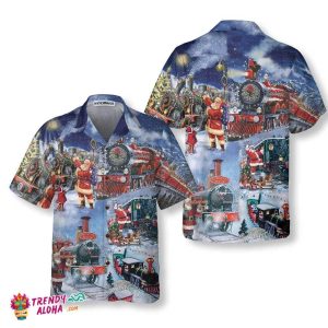 Train To Christmas Hawaiian Shirt, Funny Christmas Shirt, Gift For Christmas