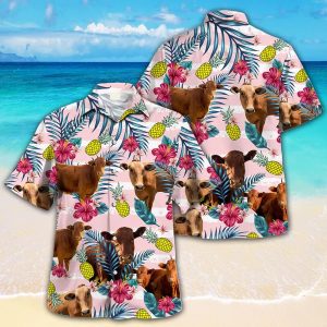 Trendy Hawaiian Shirt For Farm Lovers – Beefmaster Cow Trendy Hawaiian Shirt, Trendy Hawaiian Shirt For Men And Women