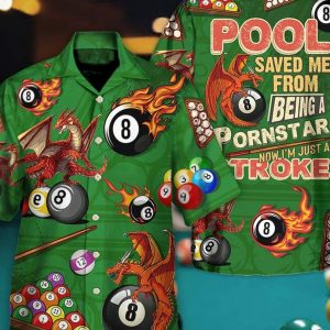 Trendy Hawaiian Shirt Theme Billiard And Dragon, Gifts For Bachelor Party, Hawaiian Set Gift, Motivational Trendy Hawaiian Shirt, Gift For Family.