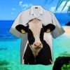 Tropical 3D Dairy Cattle Trendy Hawaiian Shirt, Cow Trendy Hawaiian Shirt For Summer Gifts