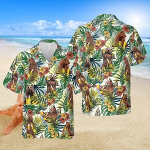 Tropical Bear Drinks Beer Trendy Hawaiian Shirt, Gift For Camping Lovers