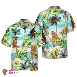 Tropical Bigfoot Summer Hawaiian Shirt