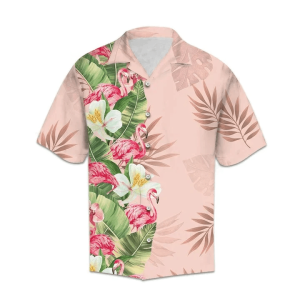 Tropical Flamingo And Banana Leaf Pattern Trendy Hawaiian Shirt