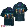 Tropical Funny Beach Bigfoot Hawaiian Shirts For Men, Blue Sasquatch Shirts