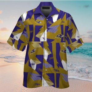 Tropical Hawaiian Short Sleeve Baltimore Ravens Shirt Button Up