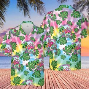 Truck Flamingo Summer Vtn01 Trendy Hawaiian Shirt, Trendy Hawaiian Shirt For Summer Vacation 2023