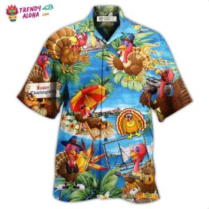 Turkey Happy Thanksgiving Hawaiian Shirt – Trendy KLA