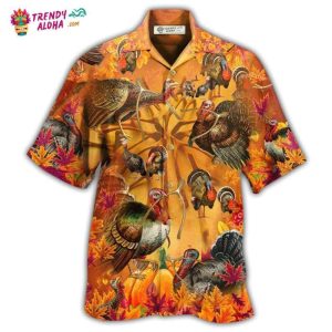 Turkey Happy Wishbone Thanksgiving Hawaiian Shirt – Trendy KLA