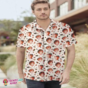 Turkey Thanksgiving Pattern Hawaiian Shirt, Funny Thanksgiving Shirt, Best Gift For Thanksgiving Day