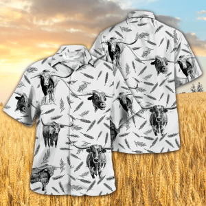 Tx Longhorn Pattern Trendy Hawaiian Shirt, Farm Cow Trendy Hawaiian Shirt