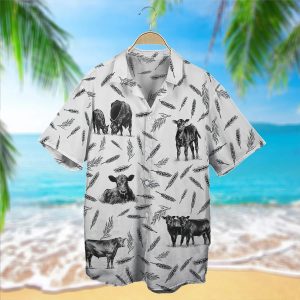 Unique Cattle Pattern Design Hawaiian Shirt for Cow Enthusiasts