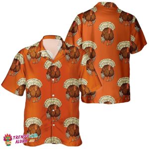 Unisex Hawaiian Thanksgiving Turkey Lover Celebration Shirt Fall